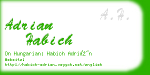adrian habich business card